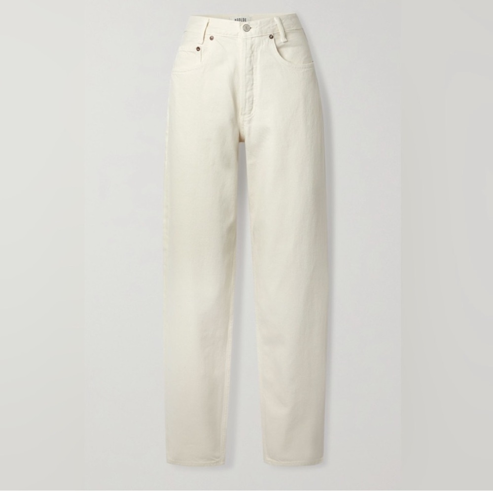 Agolde High Rise Tapered Baggy Jean in Drum, size 25